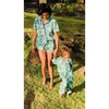 Women's Short Sleeve & Boxer Set, Martinique Banana Leaf - Pajamas - 2