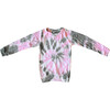 Tie Dye Raglan Shirt, Olive & Pink - Tees - 1 - thumbnail