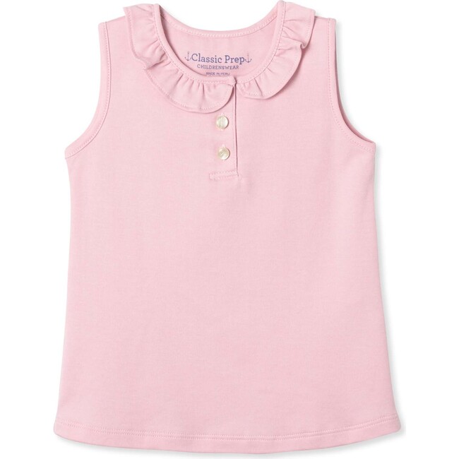 Zoe Sleeveless Polo Shirt, Lilly's Pink
