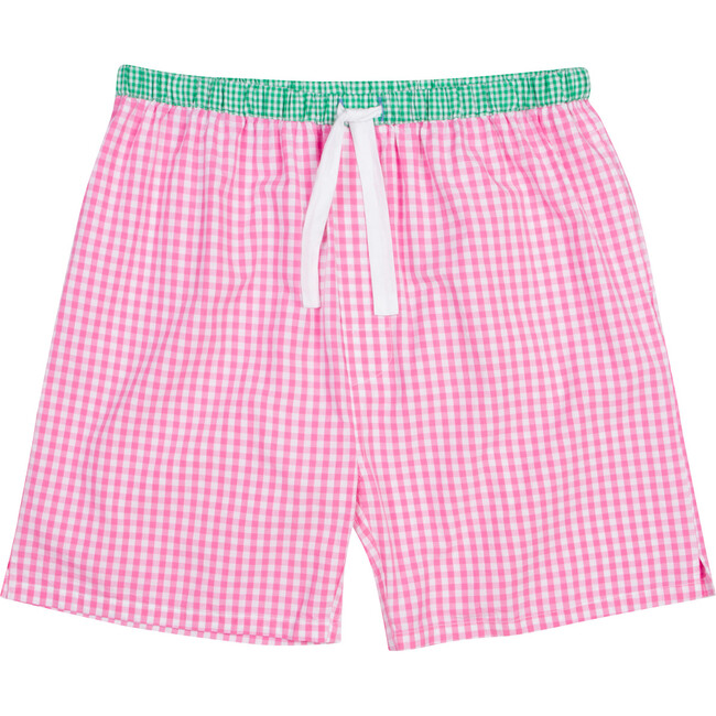Men's Sleep Shorts, Gingham Pink