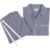 Men's Long Sleeve & Pant Set, Gingham Blue - Pajamas - 2 - thumbnail