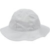 Baby Sun Hat,  White Cotton Twill - Hats - 1 - thumbnail