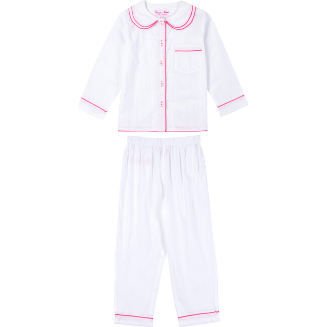 Girls Long Sleeve & Pant Set, White
