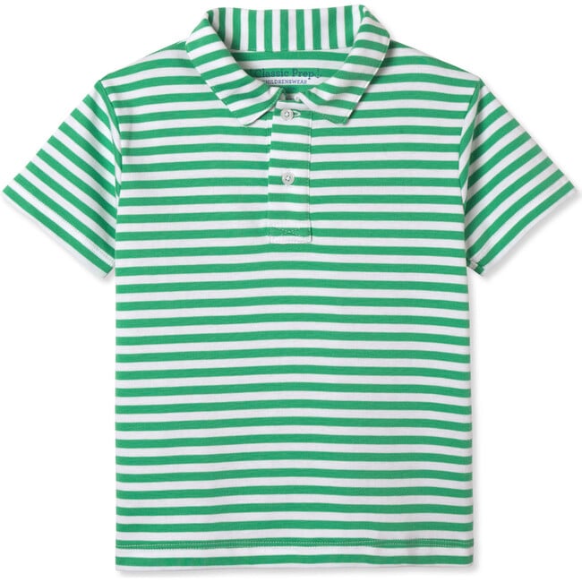 Henry Short Sleeve Polo, Blarney and White