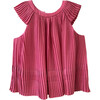 Maryam Pleated Top, Azalia Pink - Blouses - 1 - thumbnail