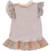 Maya Ruffle Sleeve Top, Pale Blush - Blouses - 1 - thumbnail