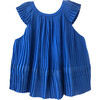 Maryam Pleated Top, Palace Blue - Blouses - 1 - thumbnail