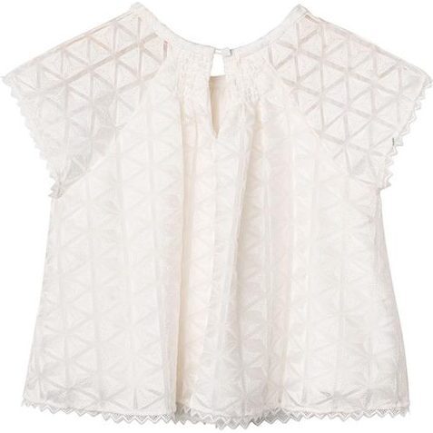 Norah Embroidered Top - Cream