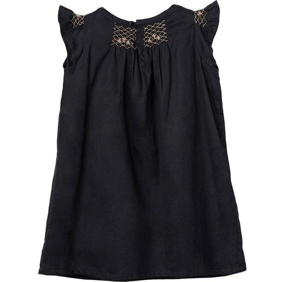 Hana Smocked Dress - Black - Dresses - 2