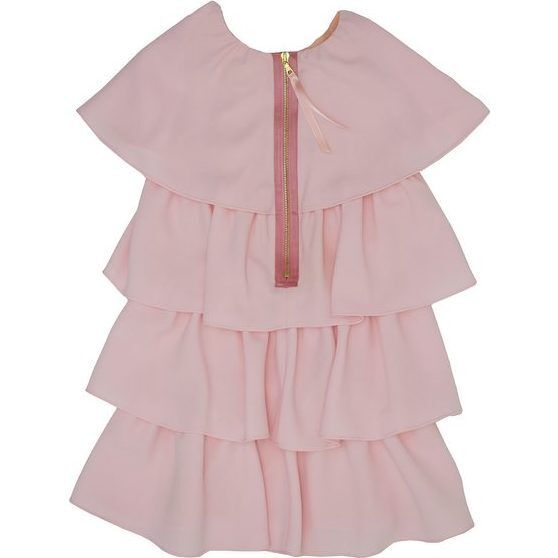 Naya Ruffle Dress, Pale Blush - Dresses - 2