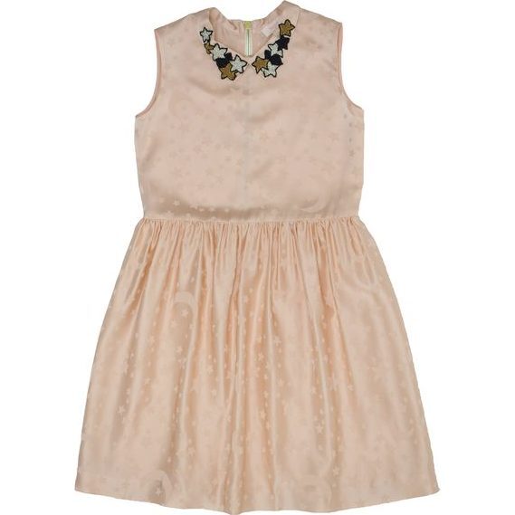 Najma Patch Collar Dress, Pale Blush