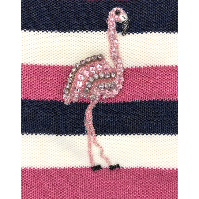 Flamingo Embroidered Stripe Pullover, Multi - Sweaters - 3