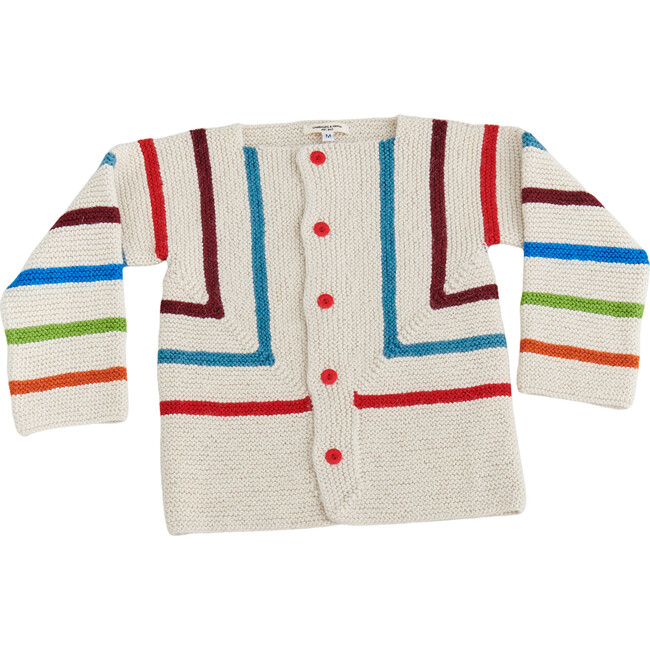Rainbow Striped Cardigan - Cardigans - 1