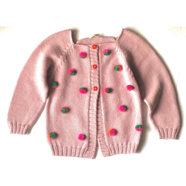Pom Cardigan Pink