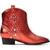 Miss Dallas Embellished Cowboy Boot, Red Metallic - Boots - 1 - thumbnail