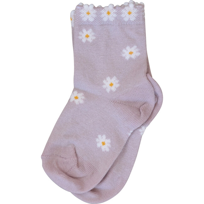 Coco Ankle Sock, Purple Daisies