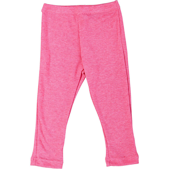 Ribbed Leggings, Pink - Busy Bees Pants | Maisonette