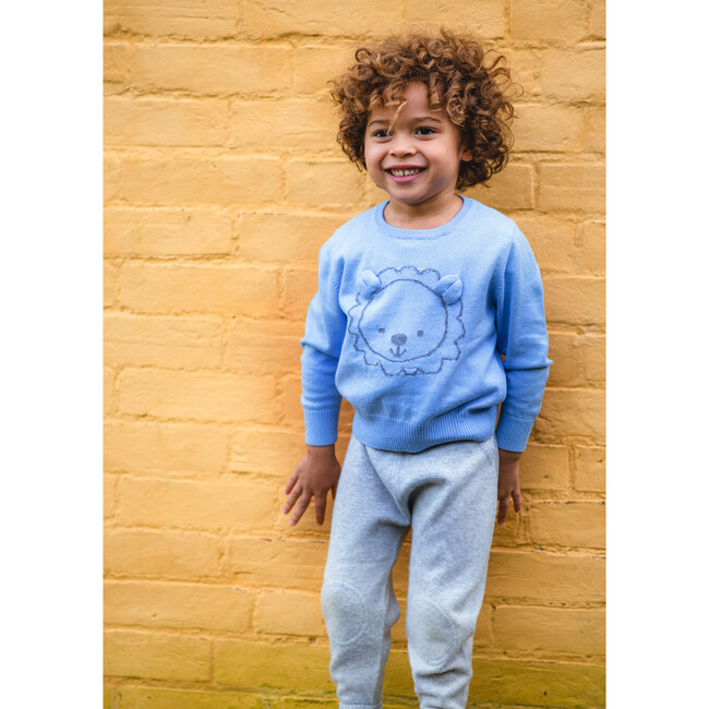Lion Jumper, Blue - Sweatshirts - 3
