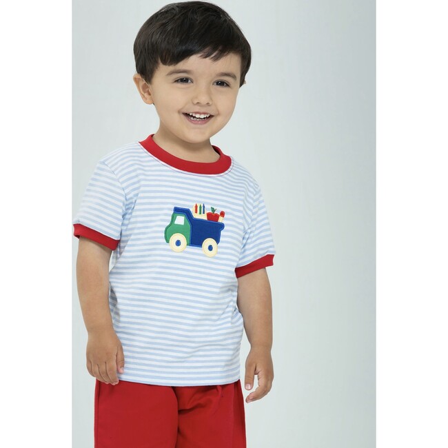 School Truck Applique T-Shirt, Stripes - Tees - 2