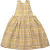 Conkers Pinafore, Hay Plaid Linen - Dresses - 1 - thumbnail