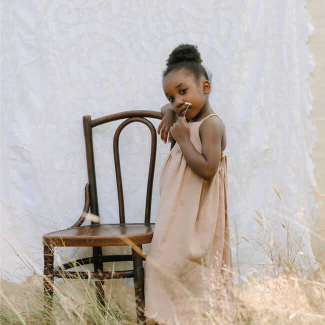 Daisy Chain Dress, Clay Linen - Dresses - 4