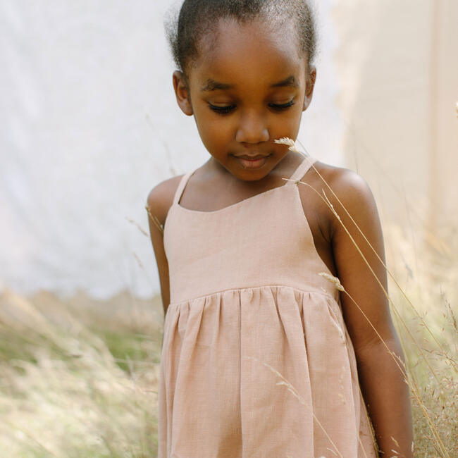 Daisy Chain Dress, Clay Linen - Dresses - 5