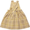 Conkers Pinafore, Hay Plaid Linen - Dresses - 8