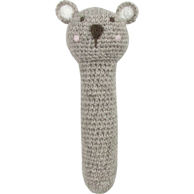 Crochet Bear Rattle Stick