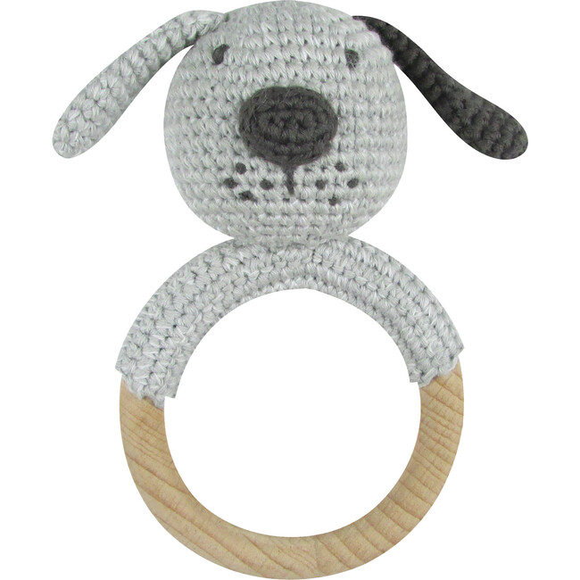 Crochet Dog Ring Rattle Teether