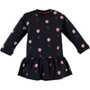 Balloon Print Dress, Navy - Dresses - 1 - thumbnail