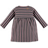Striped Long Sleeve Dress, Grey & Pink - Dresses - 2