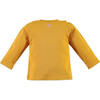Ruffle Collar Top, Mustard - Shirts - 2