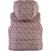 Printed Puffer Vest, Pink - Vests - 2