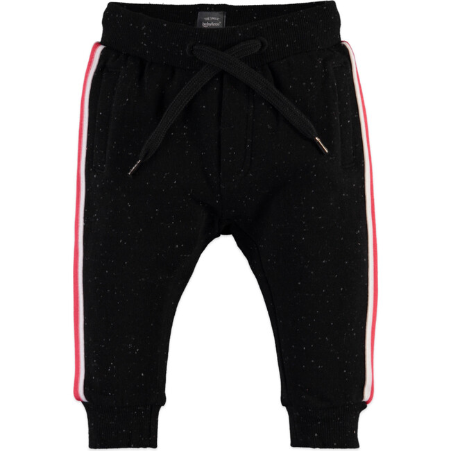Side Stripe Sweatpants, Black - Sweatpants - 1