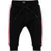 Side Stripe Sweatpants, Black - Sweatpants - 1 - thumbnail