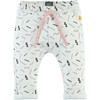 Printed Sweatpants, Crème - Sweatpants - 1 - thumbnail