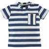 Stripe Short Sleeve Tee, Dutch Blue - Tees - 1 - thumbnail