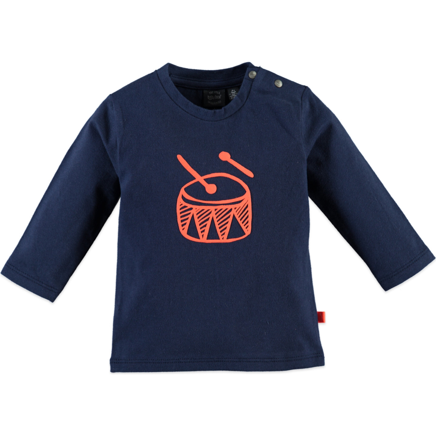 Drum Long Sleeve Tee, Indigo - T-Shirts - 1