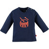 Drum Long Sleeve Tee, Indigo - Tees - 1 - thumbnail