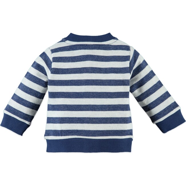 Zipper Stripe Cardigan, Dutch Blue - Babyface Outerwear | Maisonette
