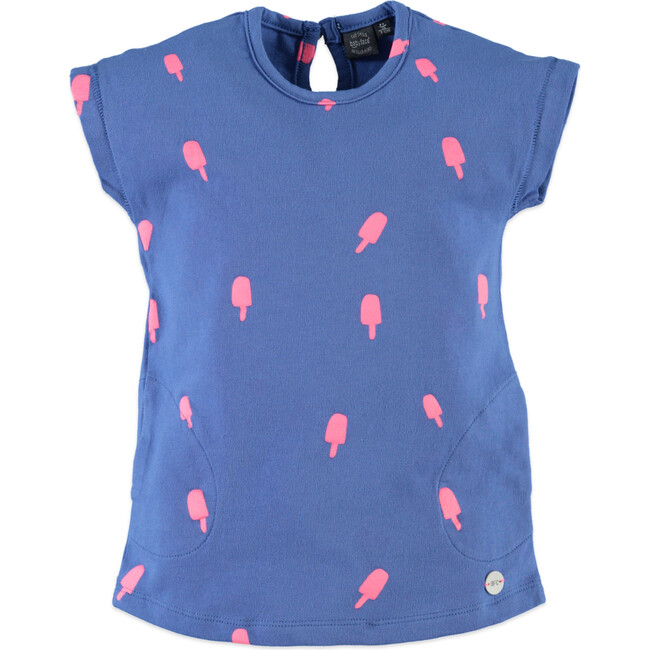 Popsicle T-Shirt Dress, Royal Blue - Play Dresses - 1