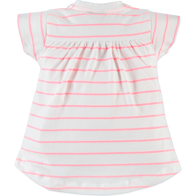 Striped Top, Neon Pink - Shirts - 2