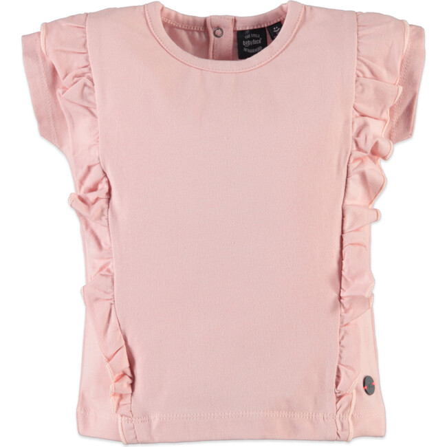 Ruffle Top, Chalk Pink - Shirts - 1