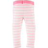 Striped Leggings, Neon Pink - Leggings - 2