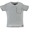Striped Pocket Tee, Black - Tees - 1 - thumbnail