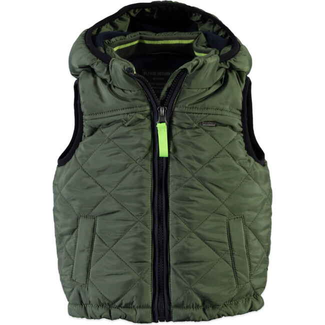 Quilted Vest, Hunter Green - Vests - 1