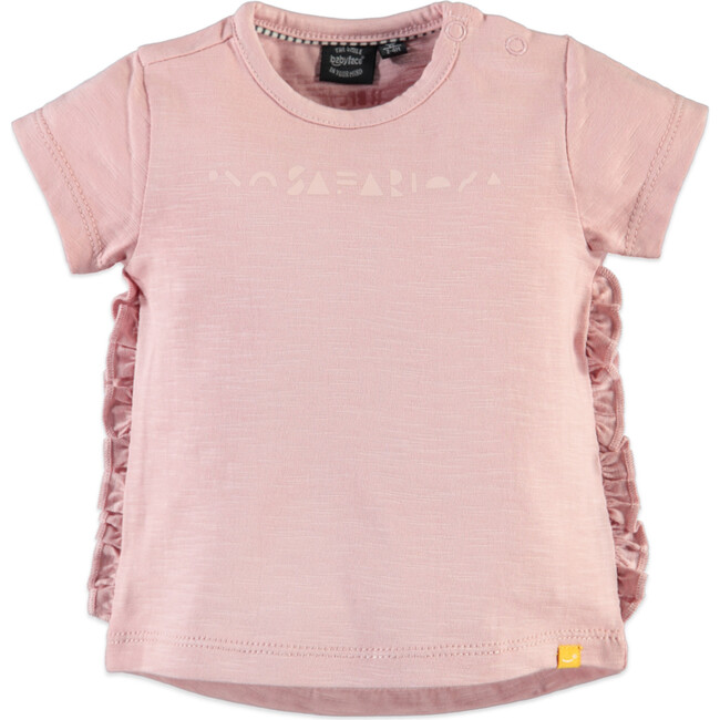 Ruffles Short Sleeve Tee, Dusk Pink