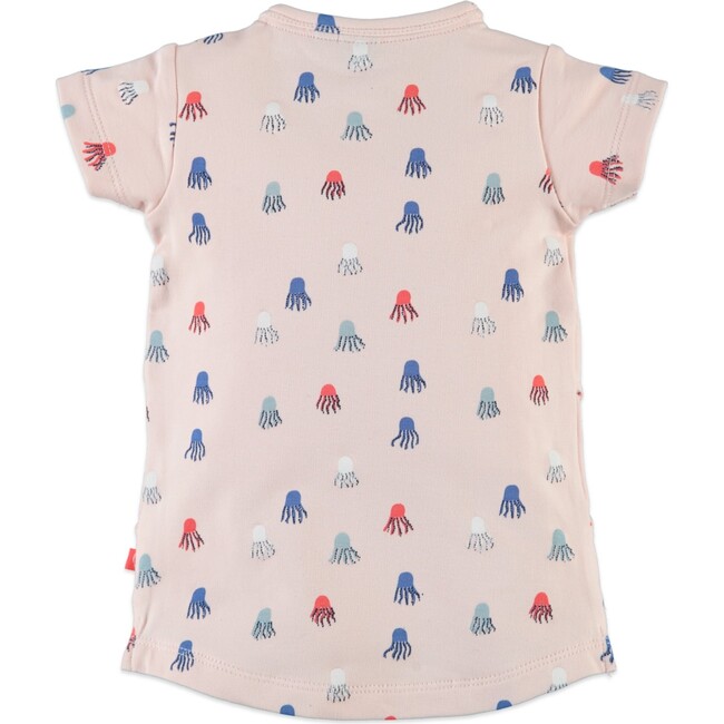 Jellyfish Short Sleeve Dress, Shell Pink - Dresses - 2