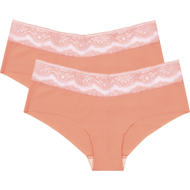 Women's Rosa Knicker Two Pack, Salmon