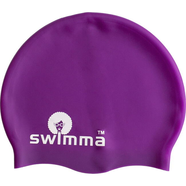 Afro-tots Swimcap, Purple - Swim Caps - 1